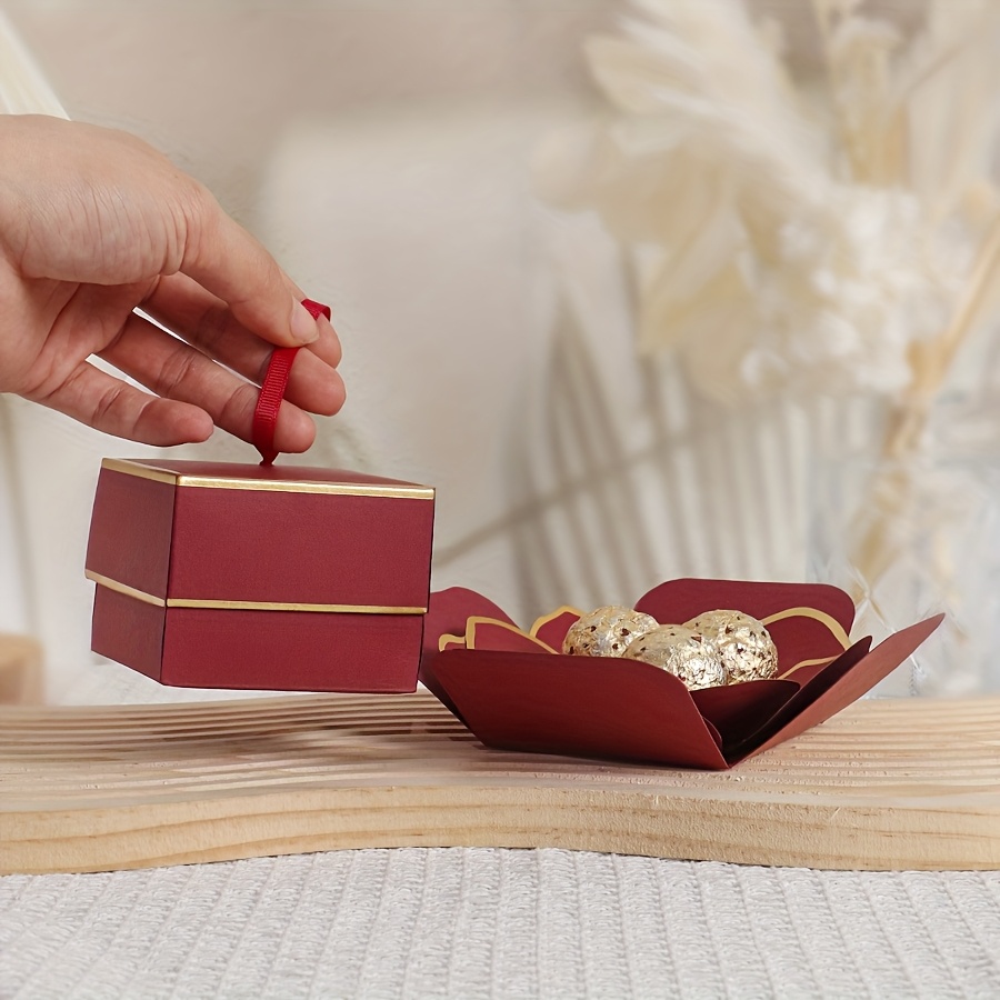 5pcs 3D Elegant Handmade Flower Gift Box Set, Creative Packaging